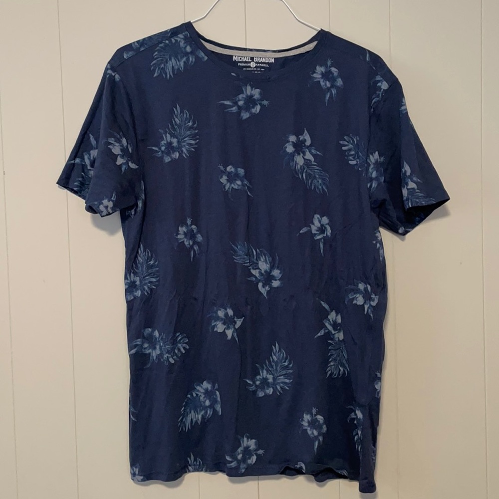 Michael Brandon Floral Shirt Size XL
